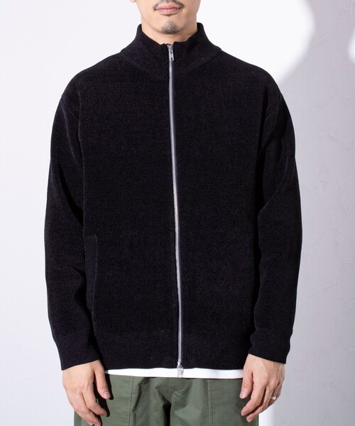 【セール】【GLOSTER/グロスター】モールWフェイス ジップアップ ハイネックドライバーズニット（ニット/セーター）｜GLOSTER（グロスター）