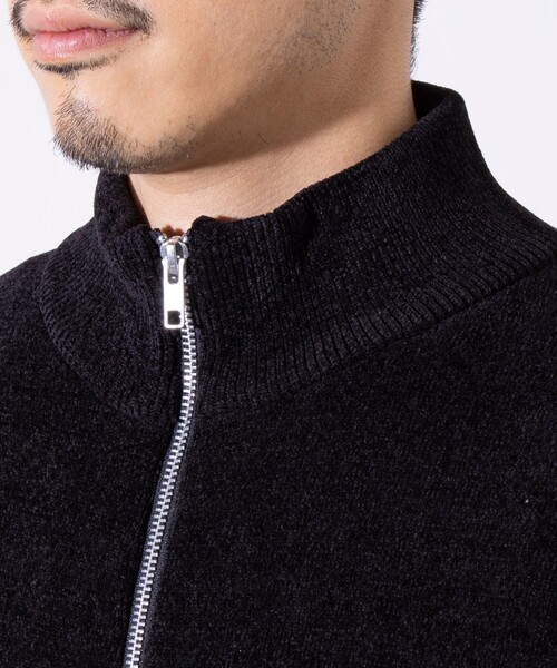 【セール】【GLOSTER/グロスター】モールWフェイス ジップアップ ハイネックドライバーズニット（ニット/セーター）｜GLOSTER（グロスター）
