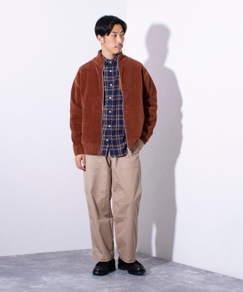 【セール】【GLOSTER/グロスター】モールWフェイス ジップアップ ハイネックドライバーズニット（ニット/セーター）｜GLOSTER（グロスター）