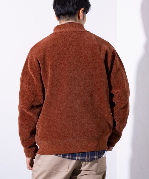 【セール】【GLOSTER/グロスター】モールWフェイス ジップアップ ハイネックドライバーズニット（ニット/セーター）｜GLOSTER（グロスター）