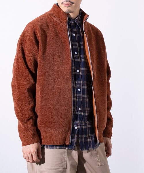 【セール】【GLOSTER/グロスター】モールWフェイス ジップアップ ハイネックドライバーズニット（ニット/セーター）｜GLOSTER（グロスター）