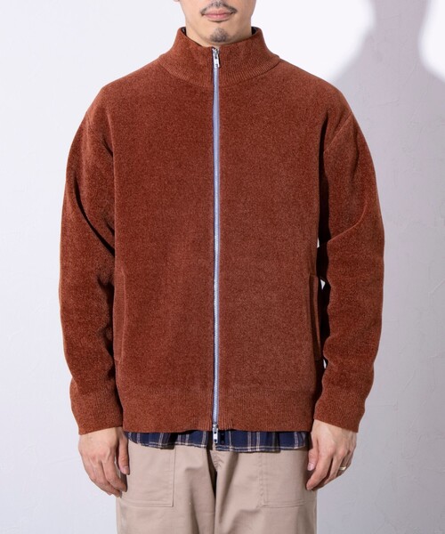 【セール】【GLOSTER/グロスター】モールWフェイス ジップアップ ハイネックドライバーズニット（ニット/セーター）｜GLOSTER（グロスター）