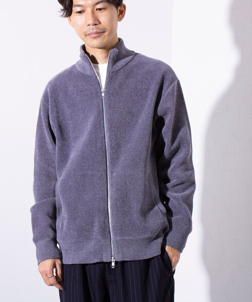 【セール】【GLOSTER/グロスター】モールWフェイス ジップアップ ハイネックドライバーズニット（ニット/セーター）｜GLOSTER（グロスター）