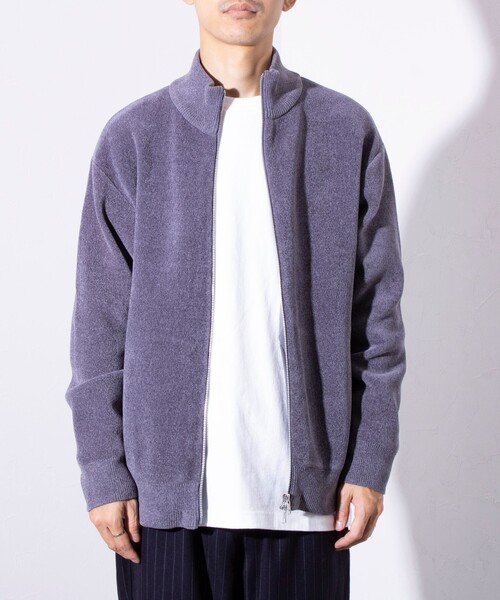 【セール】【GLOSTER/グロスター】モールWフェイス ジップアップ ハイネックドライバーズニット（ニット/セーター）｜GLOSTER（グロスター）