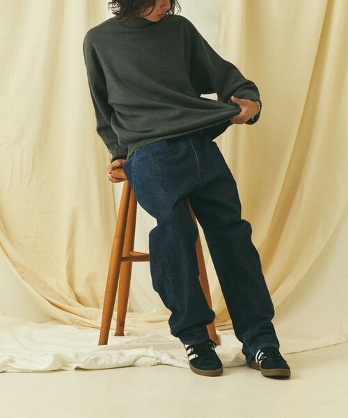FREAK'S STORE(フリークスストア)の「限定展開 Relax Fit リラックスフィット スウェットライク タートルネックニット(ニット/セーター・メンズ・杢グレー/チャコールグレー/ブラック/ネイビー・MEDIUM/LARGE)」の13枚目の写真
