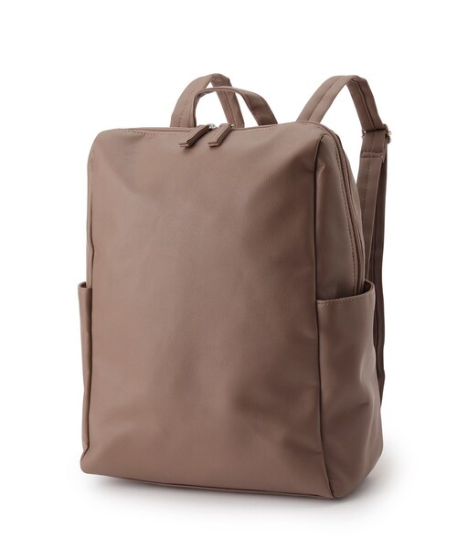 ITS'DEMO（イッツデモ）の「◆【通勤／A4対応／8ポケット】収納上手になれるリュック（バックパック/リュック・レディース・ナチュラル/グレー/ブラック・00）」の4枚目の写真