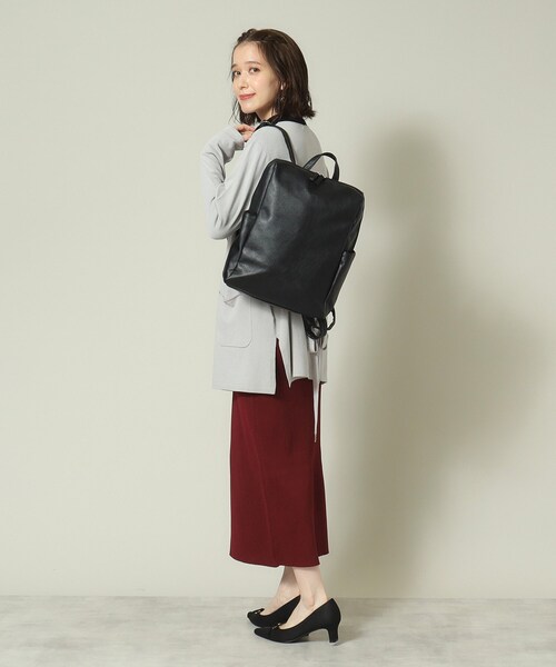 ITS'DEMO（イッツデモ）の「◆【通勤／A4対応／8ポケット】収納上手になれるリュック（バックパック/リュック・レディース・ナチュラル/グレー/ブラック・00）」の8枚目の写真