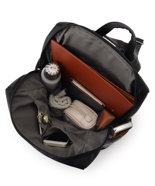 ITS'DEMO（イッツデモ）の「◆【通勤／A4対応／8ポケット】収納上手になれるリュック（バックパック/リュック・レディース・ナチュラル/グレー/ブラック・00）」の20枚目の写真