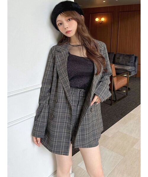 RESEXXY（リゼクシー）の「テーラーミディジャケット【セットアップ着用可能】（テーラードジャケット・レディース・その他1/その他/グレー・FREE）」の21枚目の写真