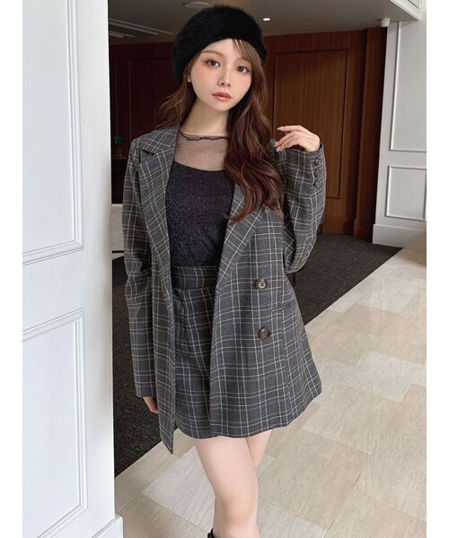 RESEXXY（リゼクシー）の「テーラーミディジャケット【セットアップ着用可能】（テーラードジャケット・レディース・その他1/その他/グレー・FREE）」の22枚目の写真