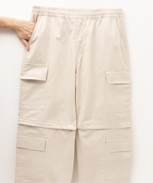 NOBLE PRODUCT(ノーブルプロダクツ)の「【NOBLE PRODUCT】8ポケット2WAYカーゴパンツ(カーゴパンツ・メンズ・アイボリー/ブラック・M/L)」の9枚目の写真