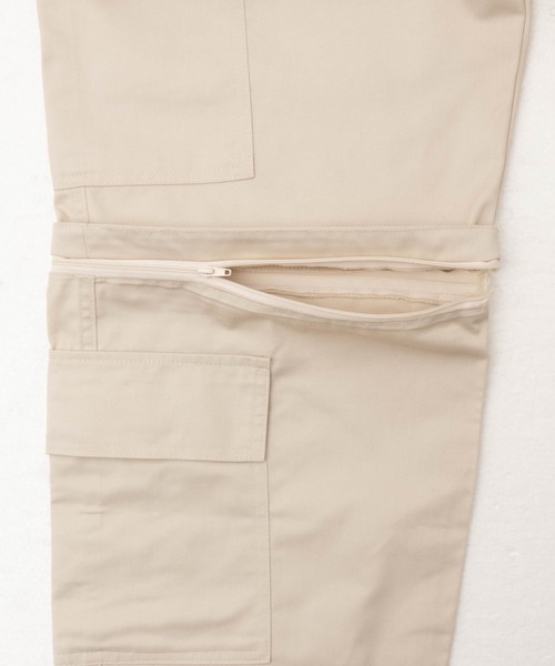 NOBLE PRODUCT(ノーブルプロダクツ)の「【NOBLE PRODUCT】8ポケット2WAYカーゴパンツ(カーゴパンツ・メンズ・アイボリー/ブラック・M/L)」の3枚目の写真