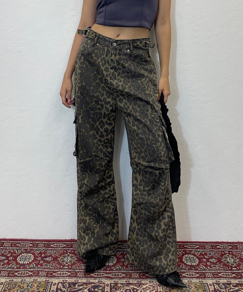 meJane(ミージェーン)の「レオパード柄ワイドパンツ(その他パンツ・レディース・ブラウン・MEDIUM/SMALL)」の6枚目の写真