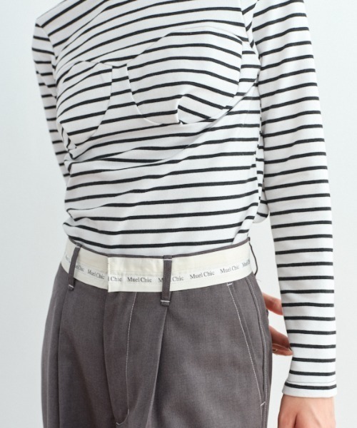 【セール】Petit border CS ペティットボーダーカットソー（Tシャツ/カットソー）｜Muel Chic（ミュエルシック）