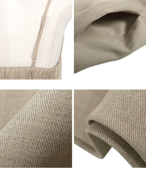 KOBE LETTUCE(コウベレタス)の「カーブパンツキャミサロペット(サロペット/オーバーオール・レディース・ダークブラウン/ベージュ/ブラック・M)」の7枚目の写真