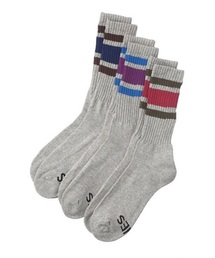 HANES | 3足1セット メンズ ヘインズ ライン入りソックス Hanes Socks HMSCG001(ソックス/靴下)