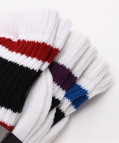 HANES（ヘインズ）の「3足1セット メンズ ヘインズ ライン入りソックス Hanes Socks HMSCG001（ソックス/靴下・メンズ・マルチ/グレー/ホワイト・MEDIUM）」の7枚目の写真