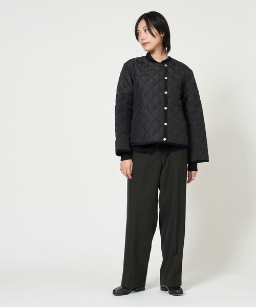 Traditional Weatherwear(トラディショナルウェザーウェア)の「ARKLEY DOUBLE(ノーカラージャケット・レディース・ブラック・36/34)」の5枚目の写真