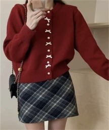リボンニットカーディガン