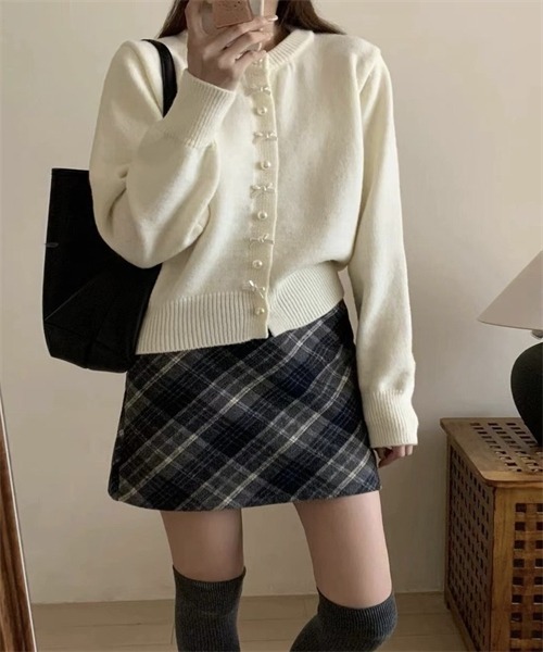 FREE STYLISTS（フリー スタイリスト）の「リボンニットカーディガン（カーディガン/ボレロ・レディース・ライトブルー/ブラック/グレー/レッド/ピンク/イエロー/ホワイト・FREE）」の9枚目の写真