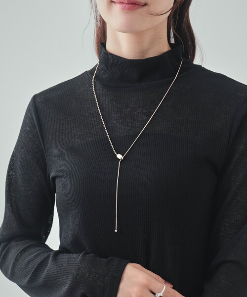 SHOO・LA・RUE（シューラルー）の「◆ポイントミニボールチェーンネックレス（ネックレス・レディース・ブロンズ/シルバー/ゴールド・00）」の4枚目の写真