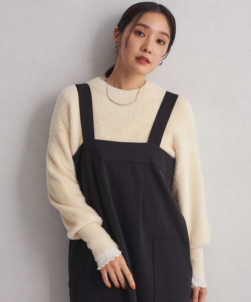 green label relaxing（グリーンレーベルリラクシング）の「＜at ease＞フェザーニット プルオーバー（ニット/セーター・レディース・モカ/ダークグレー/ナチュラル・FREE）」の3枚目の写真