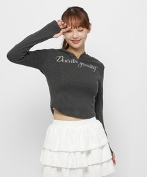 MAGPIEROBIN | MAGPIE ROBIN／レタリングフードロングスリーブ(Tシャツ/カットソー)