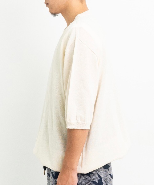 masterkey(マスターキー)の「mt9358-ORIGAMI ニットTシャツ(ニット/セーター・メンズ・ベージュ系その他/ホワイト×グレー/ブラック×ブルー・FREE)」の13枚目の写真