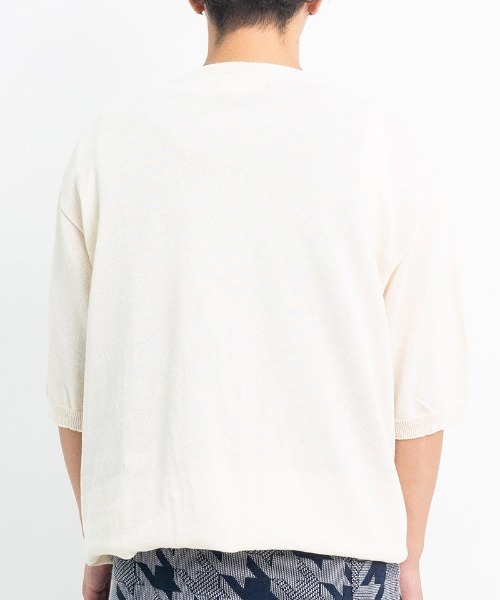 masterkey(マスターキー)の「mt9358-ORIGAMI ニットTシャツ(ニット/セーター・メンズ・ベージュ系その他/ホワイト×グレー/ブラック×ブルー・FREE)」の14枚目の写真