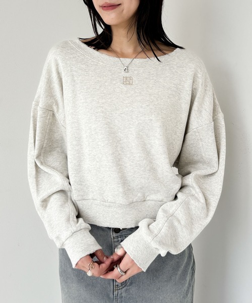 Heather(ヘザー)の「ダメージ裏毛スウェット 231725(スウェット・レディース・グレー/チャコールグレー/オートミール・FREE)」の3枚目の写真