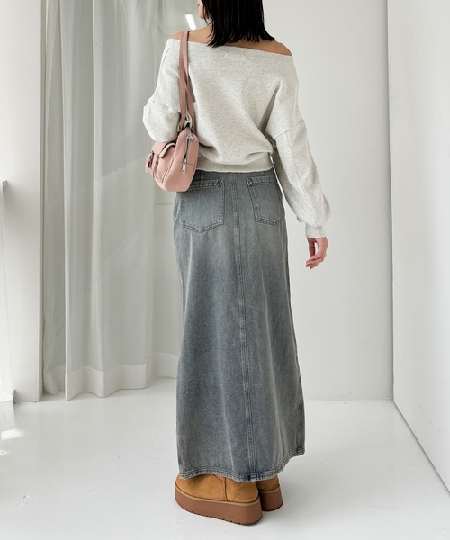 Heather(ヘザー)の「ダメージ裏毛スウェット 231725(スウェット・レディース・グレー/チャコールグレー/オートミール・FREE)」の15枚目の写真