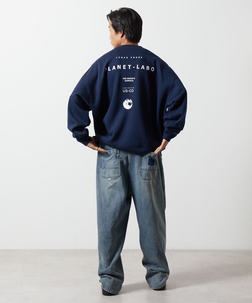 極美品♡フランク&アイリーン LABシリーズ ロールネック スウェット セール】限定展開 ビッグシルエット バックプリント クルー