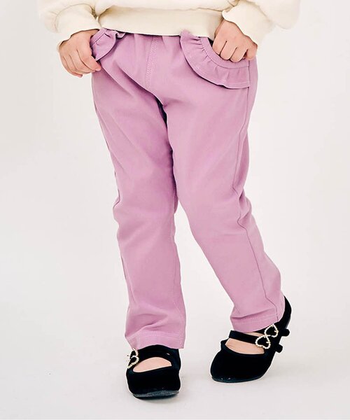 セール】【WEB限定・あったか】フリルポケット裏起毛パンツ