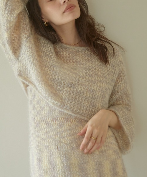 ACYM(アシーム)の「Cat yarn mini ニット(ニット/セーター・レディース・グレー/ベージュ・FREE)」の12枚目の写真