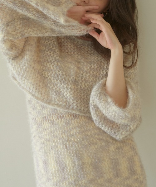 ACYM(アシーム)の「Cat yarn mini ニット(ニット/セーター・レディース・グレー/ベージュ・FREE)」の14枚目の写真