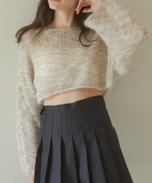 ACYM(アシーム)の「Cat yarn mini ニット(ニット/セーター・レディース・グレー/ベージュ・FREE)」の11枚目の写真