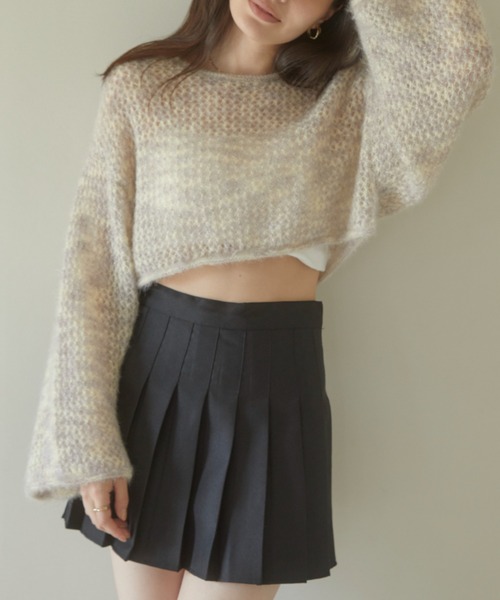 ACYM(アシーム)の「Cat yarn mini ニット(ニット/セーター・レディース・グレー/ベージュ・FREE)」の6枚目の写真