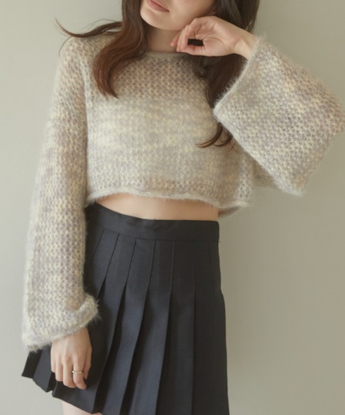 ACYM(アシーム)の「Cat yarn mini ニット(ニット/セーター・レディース・グレー/ベージュ・FREE)」の5枚目の写真