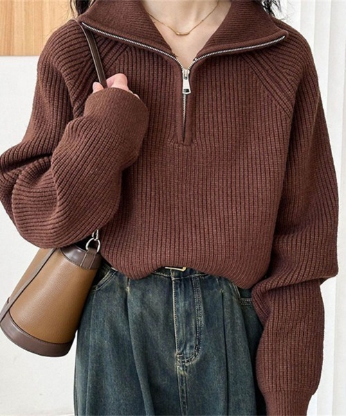 Miniministore(ミニミニストア)の「ニットトップス ショート丈 レディース(ニット/セーター・レディース・レッド/ブラック/アイボリー/ブラウン・FREE)」の18枚目の写真