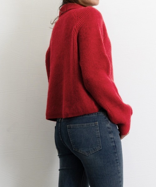 Miniministore(ミニミニストア)の「ニットトップス ショート丈 レディース(ニット/セーター・レディース・レッド/ブラック/アイボリー/ブラウン・FREE)」の13枚目の写真