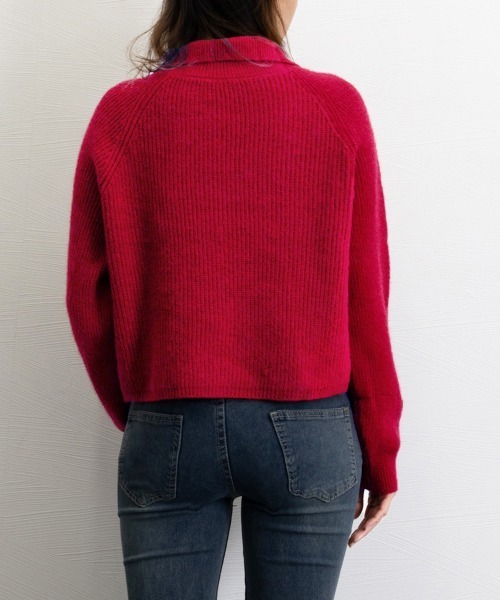 Miniministore(ミニミニストア)の「ニットトップス ショート丈 レディース(ニット/セーター・レディース・レッド/ブラック/アイボリー/ブラウン・FREE)」の14枚目の写真