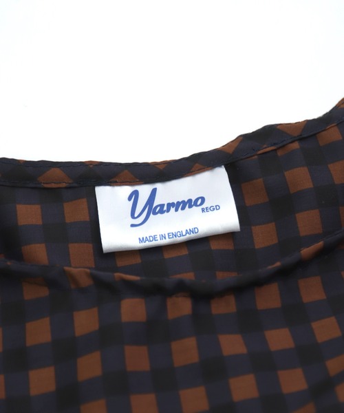 Yarmo（ヤーモ）の「[Yarmo] Gingham Print Tabard Dress / ギンガムチェック タバードワンピース（ワンピース・レディース・ブラウン系その他・FREE）」の12枚目の写真
