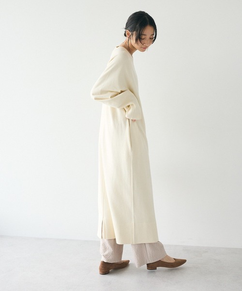 CRAFT STANDARD BOUTIQUE(クラフトスタンダードブティック)の「とてもちニットワンピース(ワンピース・レディース・カーキ/ブラック/アイボリー・FREE)」の9枚目の写真