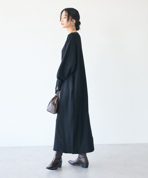 CRAFT STANDARD BOUTIQUE(クラフトスタンダードブティック)の「とてもちニットワンピース(ワンピース・レディース・カーキ/ブラック/アイボリー・FREE)」の19枚目の写真