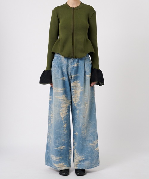 ODAKHA/オダカ】W zipper gynoid knit/フロントジップニット（ニット