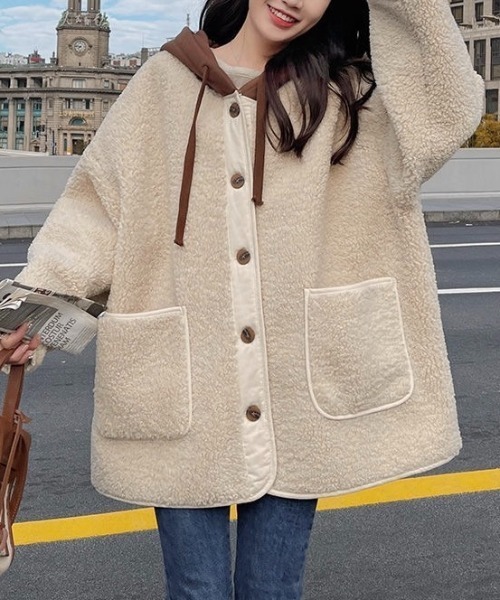 セール】フード付きボアジャケット（その他アウター）｜LADY LIKE