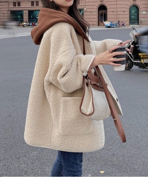 セール】フード付きボアジャケット（その他アウター）｜LADY LIKE