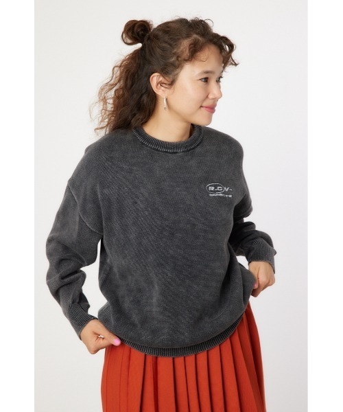 RODEO CROWNS WIDE BOWL（ロデオクラウンズワイドボウル）の「RCS加工ニットトップス（ニット/セーター・レディース・ライトベージュ/ネイビー系1/ブラック/ピンク・MEDIUM/LARGE）」の16枚目の写真