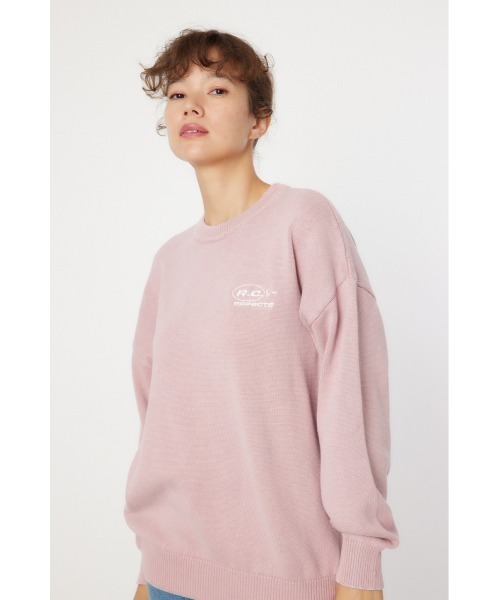 RODEO CROWNS WIDE BOWL（ロデオクラウンズワイドボウル）の「RCS加工ニットトップス（ニット/セーター・レディース・ライトベージュ/ネイビー系1/ブラック/ピンク・MEDIUM/LARGE）」の11枚目の写真