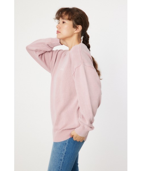 RODEO CROWNS WIDE BOWL（ロデオクラウンズワイドボウル）の「RCS加工ニットトップス（ニット/セーター・レディース・ライトベージュ/ネイビー系1/ブラック/ピンク・MEDIUM/LARGE）」の12枚目の写真